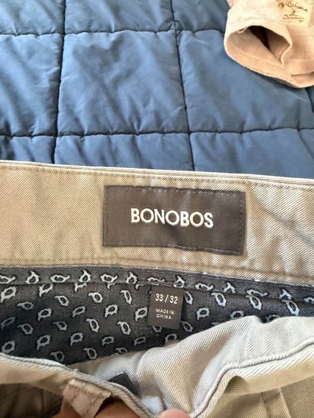 Bonobos Mens Chinos Size 33/32 - Picture 2 of 3